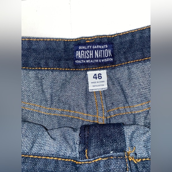 Parish Nation Straight Jeans Health Wealth Wisdom Dark - Picture 9 of 9